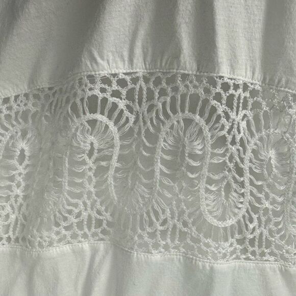 J. Crew White Lace Panel Sleeveless Top size XL - Picture 5 of 7